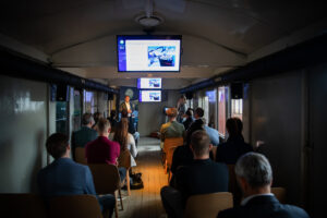 Break-out sessies in wagons op de Lean & Green Summit